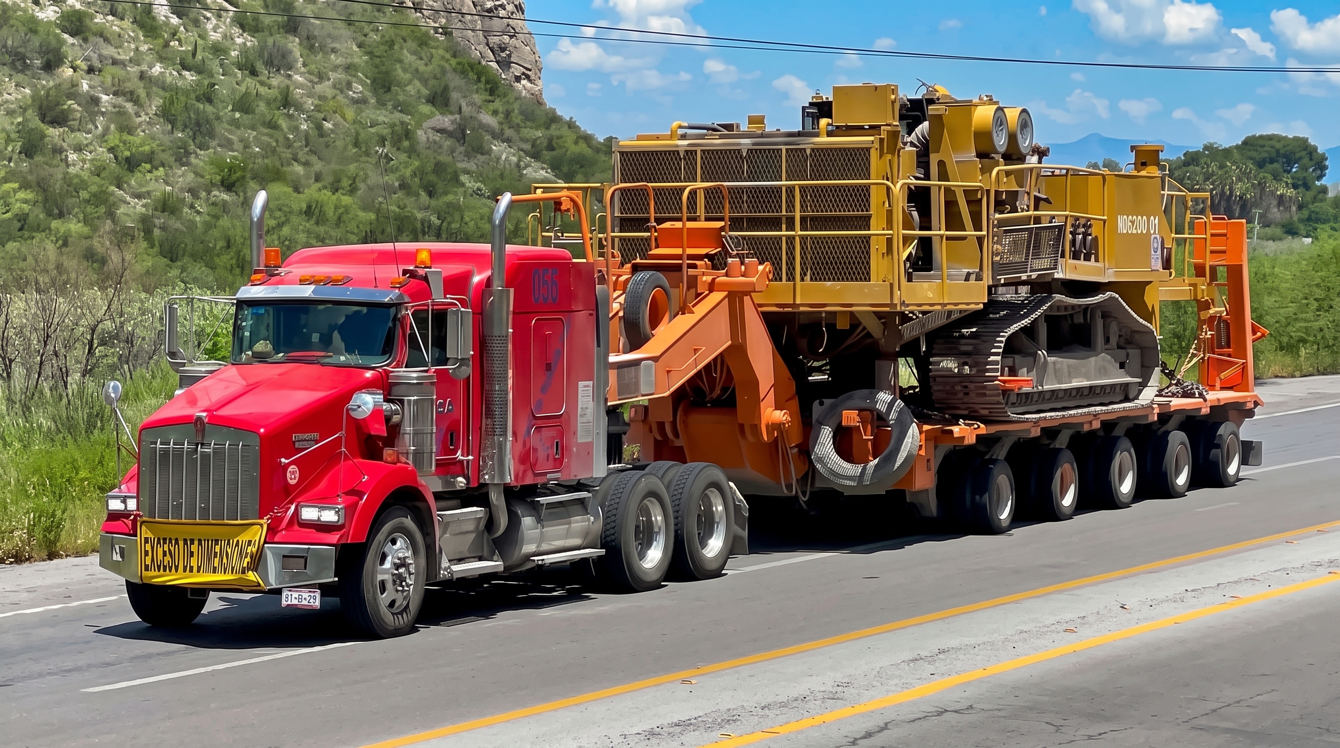 Flota de transporte TEBSA en carretera